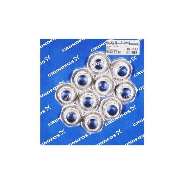 Grundfos Pump Repair Kits Kit, Split cone w. nut cpl. 10pc, Spare Part